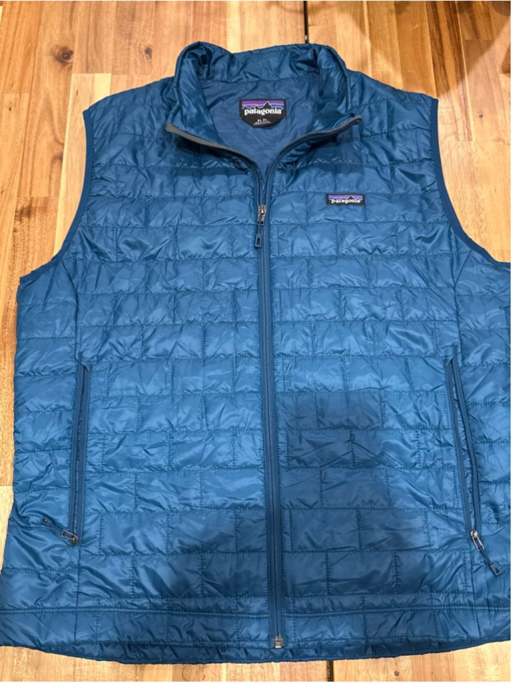 Men's Patagonia Quilted Puffer Vest Blue Size XL